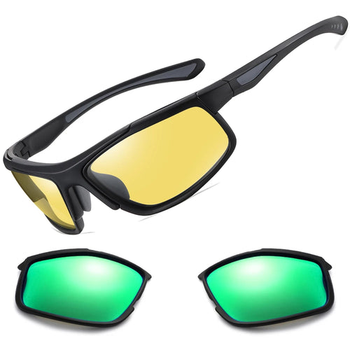 FRAZALA Night Vision Cycling Sunglasses with UV400 Polarized Lenses