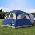 UNP SUV Tent for Camping 6-Person Car Camping Tent SUV Tailgate Tent for Outdoor Easy Set Up Tent with Rainfly 10x9x78in(H) (Dark Blue)