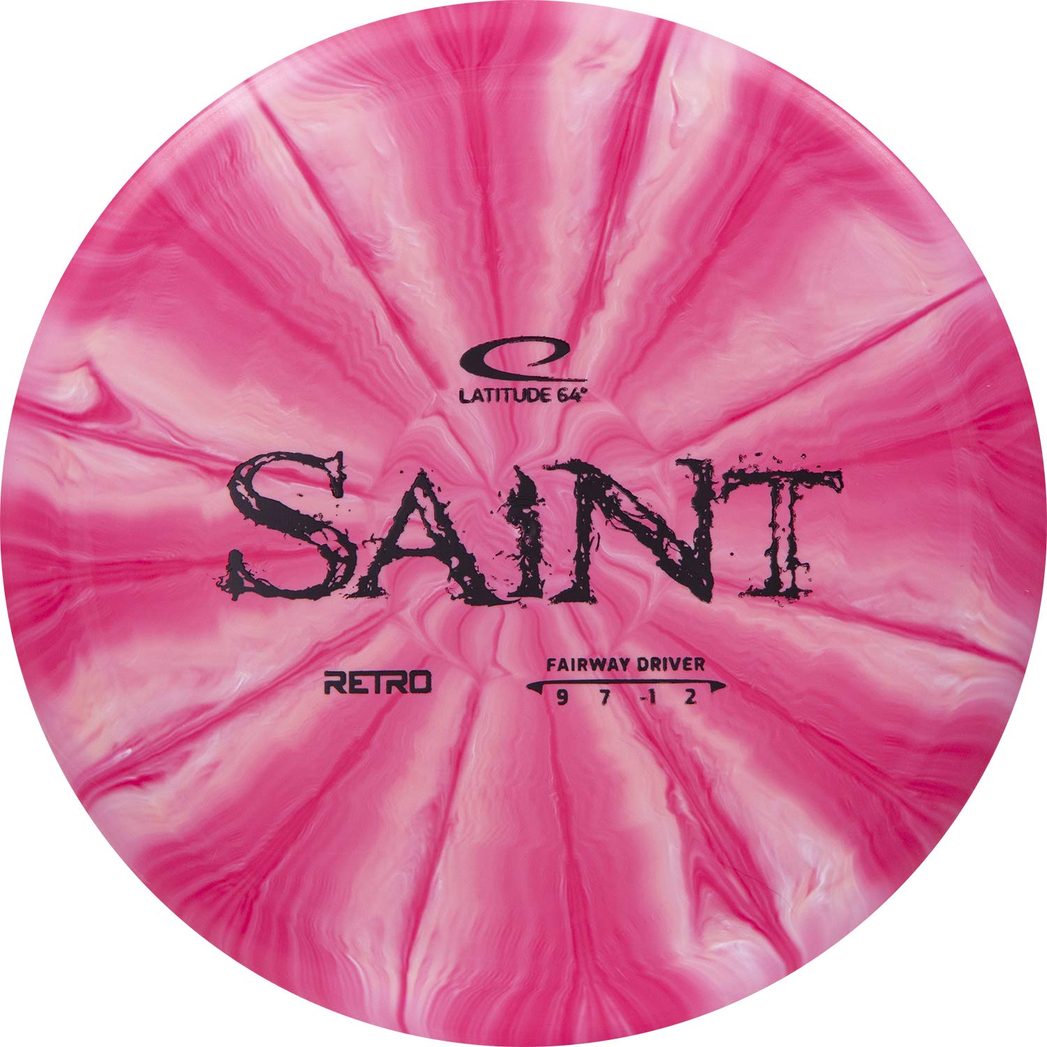 Latitude 64 Retro Saint Disc Golf Fairway Driver | Slightly Overstable Disc Golf Driver | Grippy Base Plastic | Fairway Driver Disc Golf Disc | Frisbee Golf Driver | 170g+ (Red)